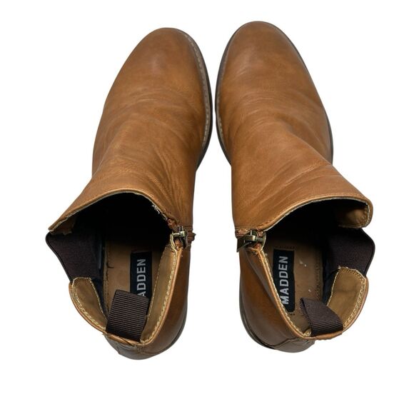 Steve Madden Ankle Boots Mens 9.5 Brown Side Zip‎ Chelsea Smart Casual main image 9